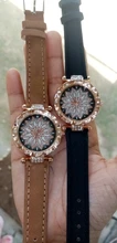 Las mujeres cielo estrellado cielo reloj de lujo de oro rosa diamante Relojes de Cuero ocasionales de las señoras banda de cuarzo reloj de pulsera mujer reloj zegarek damski