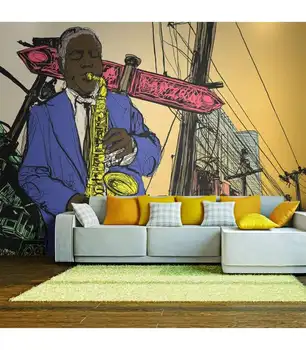 Mural-Saxophonist in New York 
Mural-Saxophonist in New York