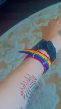 Pulseras bisexuales trenzadas para hombres y mujeres, pulseras trenzadas del orgullo de los homosexuales, del arco iris de Nepal, joyería de amistad