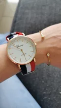 De moda reloj de cuarzo Casual Multicolor tela de Nylon correa de reloj de pulsera diseñador Simple hombres y mujeres reloj