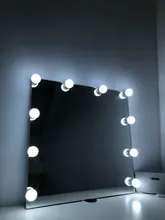 Maquillaje LED espejo bombillas de luz de vanidad de luces para espejo USB 12V Hollywood baño tocador de iluminación regulable LED lámpara de pared