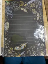 8 unids/set Vintage dorado estrella de pluma juego de papel de carta papelería regalo de escritura boda sobres Mini sobres para invitaciones