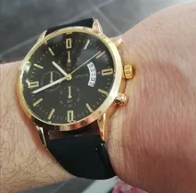 Pulsera de cuarzo para hombre, reloj deportivo masculino en material de acero inoxidable, con correa de cuero, estilo de negocios, a la moda, 2020