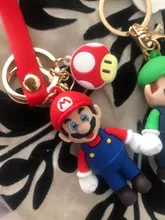 LLavero de dibujos animados de personajes de Super Mary, llavero de muñeca de modelado de animación, joyería portátil exquisita, colgante, venta al por mayor