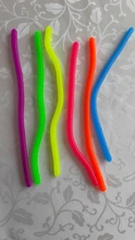 6 unids/lote TPR suave Anti estrés juguetes Fidget de estiramiento/Pull/giro/envoltura de eslingas de mano de cuerda
