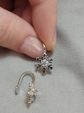 Pendientes de Clip de copos de nieve de estilo coreano para mujer, pendientes sin Piercing de cristal, joyería de moda 2020, pendiente sin orificio de oreja