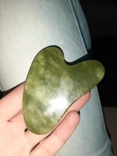 Verde Natural Jade Guasha Desguace de Gua masajeador Sha cara Meridian desguace placa pieza masaje brazo masaje herramienta