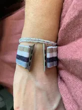 Correa de nailon elástico para Apple Watch, banda Bohemia de 42mm, 44mm, 38mm y 40mm para iwatch 6 SE 5 4 3