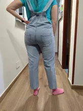 Monos vaqueros para mujer, peto básico de Primavera Azul lavado, prendas de vestir, ropa de oficina, pantalón largo elegante, peleles informales