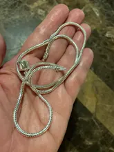 Collar de cadena de serpiente de plata de ley 925, 45-60cm con certificado, apto para colgantes, dijes de cuentas, joyería, colgante, accesorios