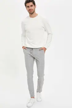 DeFacto Men's Lace-up Long Pants Men's Solid Color Casual Pants Men's Black Grey Bottoms Men's Trousers-M7871AZ20SP
DeFacto Men's Lace-up Long Pants Men's Solid Color Casual Pants Men's Black Grey Bottoms Men's Trousers-M7871AZ20SP