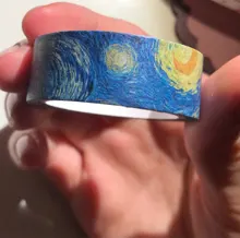 3 unids/pack clásico Van Gogh conjunto de cintas Washi estrellado adhesivo de cielo cinta DIY Scrapbooking etiqueta engomada etiqueta adhesiva