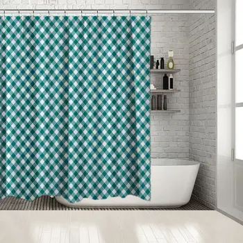 Classic Diagonal Checkered Design Plaid Pattern Traditional Artwork Printed Blue White Shower Curtain
Classic Diagonal Checkered Design Plaid Pattern Traditional Artwork Printed Blue White Shower Curtain