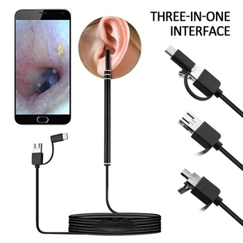 3 in 1USB Otoscope-Ear Scope Camera Visual Ear Camera HD Mouth Nose Ear Endoscope with Earwax Cleaning Tool Support Android PC
3 in 1USB Otoscope-Ear Scope Camera Visual Ear Camera HD Mouth Nose Ear Endoscope with Earwax Cleaning Tool Support Android PC