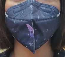 Mascarilla KN95 de 5 capas para adultos, máscara respirador con filtro, certificación ce, protección para la boca, estampado de mariposa, transpirable