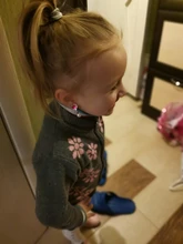 Pendientes de cristal para niña pequeña, pendientes sin Piercing, pendientes de perlas de imitación, 1 par