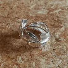 Anillo ajustable de plumas para mujer, joyería fina, accesorios de fiesta
