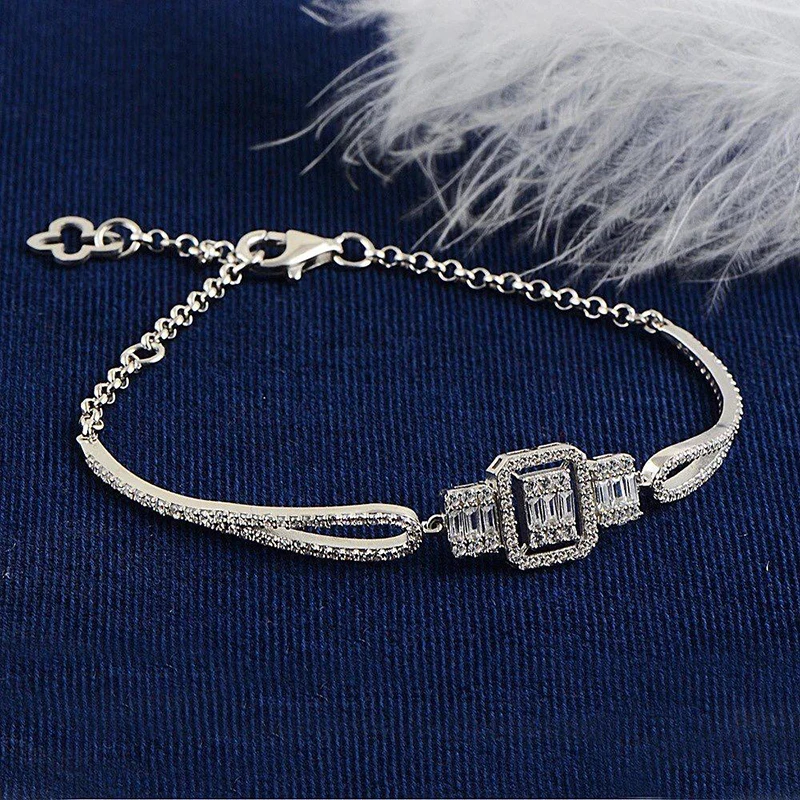 Buse Jewellery 925 Silver Baguette Women Bracelet Cubic Iced Out Zircon Luxury Cz Diamond Tennis Wedding Engagement Gift Fashion
Buse Jewellery 925 Silver Baguette Women Bracelet Cubic Iced Out Zircon Luxury Cz Diamond Tennis Wedding Engagement Gift Fashion