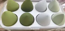 Esponja de esponja en polvo para maquillaje, conjunto de belleza para licuadora, base para aplicar esponja de cosméticos huevo Facial, accesorios de maquillaje, 8 Uds.