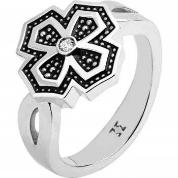 Esthete ring with Swarovski crystal and silver enamel
Esthete ring with Swarovski crystal and silver enamel