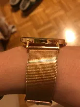Reloj sencillo de lujo para mujer, pulsera de cuarzo analógica con correa de acero inoxidable, color rosa dorado