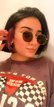 Sunglasses Vintage Retro Women Goggles Frame Lens Driver's Polygon Round Small Luxury