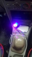 Mini luz láser USB para escenario, proyector de música para discoteca, DJ, bola mágica de cristal con Control de sonido