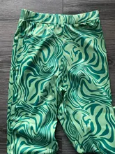 HEYounGIRL-Pantalones informales con estampado verde Vintage para mujer, pantalón elegante de cintura alta, rectos, ajustados, para correr, ropa de calle Y2K