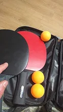 2 unids/lote Tenis de Mesa bate raqueta Control largo corto con raqueta de Ping Pong raqueta conjunto con bolsa