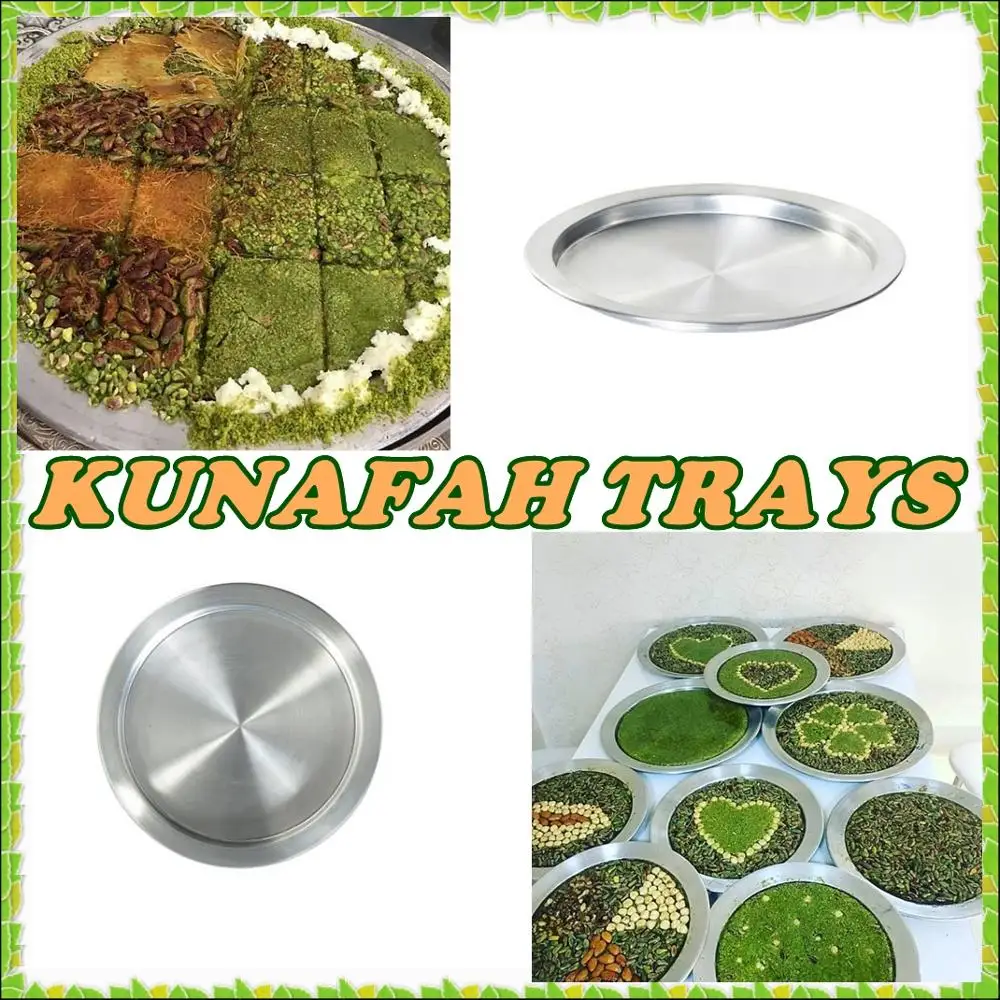 

35 cm / Made in Turkey Best Quality Kunafa Konafa Knafeh Kunafah Kunefe Aluminum Tray Plate Pan WORLDWIDE SHIPPING