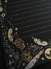 8 unids/set Vintage dorado estrella de pluma juego de papel de carta papelería regalo de escritura boda sobres Mini sobres para invitaciones