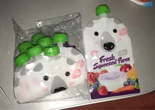 Bolsa de almacenamiento con dibujos animados para niños, bolsa para leche de pecho, alimento reutilizable para bebé, bolsas de alimentación con doble cremallera, 200ML, 4 Uds./8 Uds. Por paquete