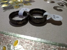 Spark-anillos de boda de acero inoxidable para hombre y mujer, letras de su rey, amantes, parejas, regalo de joyería de aniversario, 1 unidad