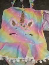 Bañador de unicornio arcoíris para niña, traje de baño de una pieza con estampado de sirena para niña pequeña, traje de baño bonito para niña