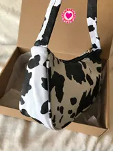 Bolso versátil sencillo para mujer, cartera juvenil de piel sintética con estampado de vaca, Bolso pequeño de hombro para viaje diario