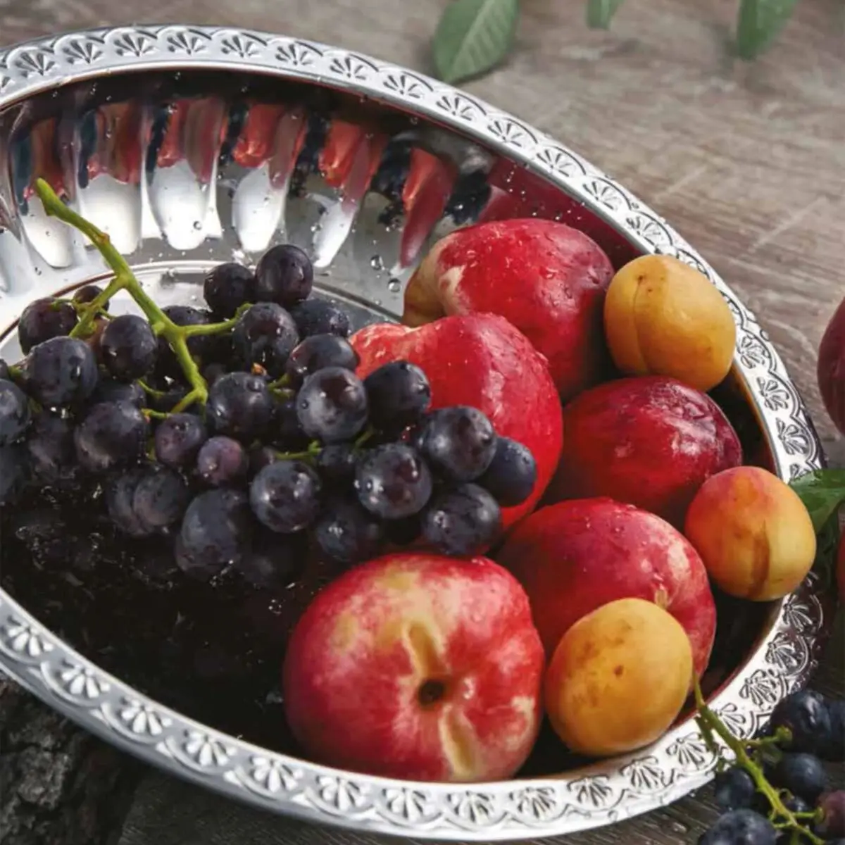 

Тарелка для салата из нержавеющей стали, презентационная тарелка для макаронных изделий, тарелки для фруктов, дизайнерская аутентичная посуда, сувениры, размер 23x27x30 см, 3 штуки