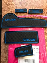 Alfombrillas acanaladas para puerta de coche para Chevrolet Cruze 2009-2015 accesorios Anti-deslizamiento estera de la taza de alfombras para agujero de Interior del coche-estilo