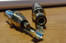 Enchufe de alimentación CC de cobre chapado en oro, 5,5x2,5/5,5x2,1/3,5x1,35mm, conector macho de CC con abrazadera de cable para soldadura, 2 uds.