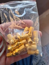 Conector tipo rosca 75-5 F para Cable coaxial de antena de TV satélite RG60, diámetro de giro mm, dorado, Imperial, 10 Uds.