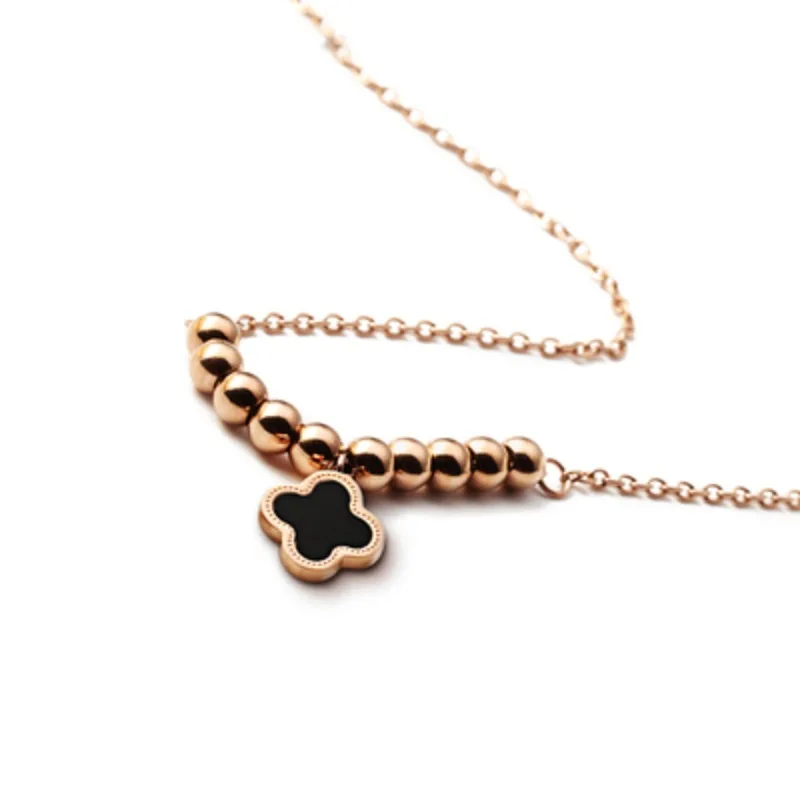 2019 Classic fashion four-leaf clover women's Japanese and Korean titanium anti-allergy lucky grass anklet birthday gift
2019 Classic fashion four-leaf clover women's Japanese and Korean titanium anti-allergy lucky grass anklet birthday gift