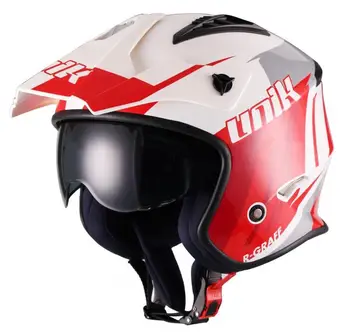 UNIK CT-07 HELMET TRIAL R-GRAFF HELMET TRIAL bike with goggle SOLAR