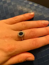 Anillos CC para mujer, joyería Vintage de lujo, Circonia cúbica, piedra azul roja, joyas de compromiso para novia, CC626