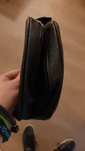 Hombres cartera monedero teléfono monedero de bolso de cuero de la PU Cartera de cuero con cremallera elegante y ligero bolso portátil bolso