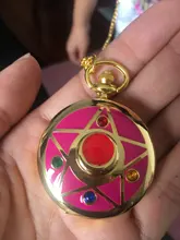 Reloj de bolsillo colorido de Sailor Moon para niños, colgante Vintage, regalo para mujer, Fob, relojes de bolsillo, cadena, collar, venta al por mayor
