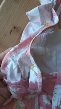 Bañador con estampado de margaritas para niña, traje de baño de una pieza con estampado de dibujos animados, para playa de niña, con volantes