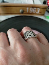 Anillo de plata de primera ley y Circonia cúbica para hombre, sortija ajustable, plata esterlina 925, Circonia cúbica, Zirconia, circonita, zirconita, Estilo Vintage