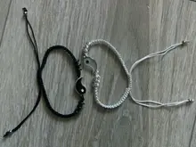 1 par pulsera Retro chino Tai Chi chismes desterrar mala suerte mano cuerda tejida BFF mejor amigo joyería de amistad