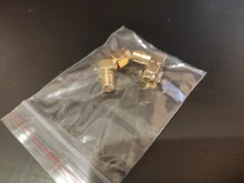 Conector de SMA a SMA, conector macho a hembra, adaptador RF de Latón chapado en oro, ángulo recto de 90 grados