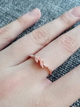 Anillos de flores de moda para mujeres y niñas, chapado en oro rosa, Color plata, Micro cola de circonia cúbica, bandas de boda, accesorios de joyería