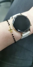 Pulsera de acero inoxidable con forma de trébol de oro rosa para mujer, brazalete de cuentas de cristal negro, joyería 2020